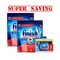 Finish 2X Dishwasher Detergent Soap, Max In 1 Powerball , 74 Tablets and 2 Pk Dishwasher Cleaner 2 X 250 Ml- Super